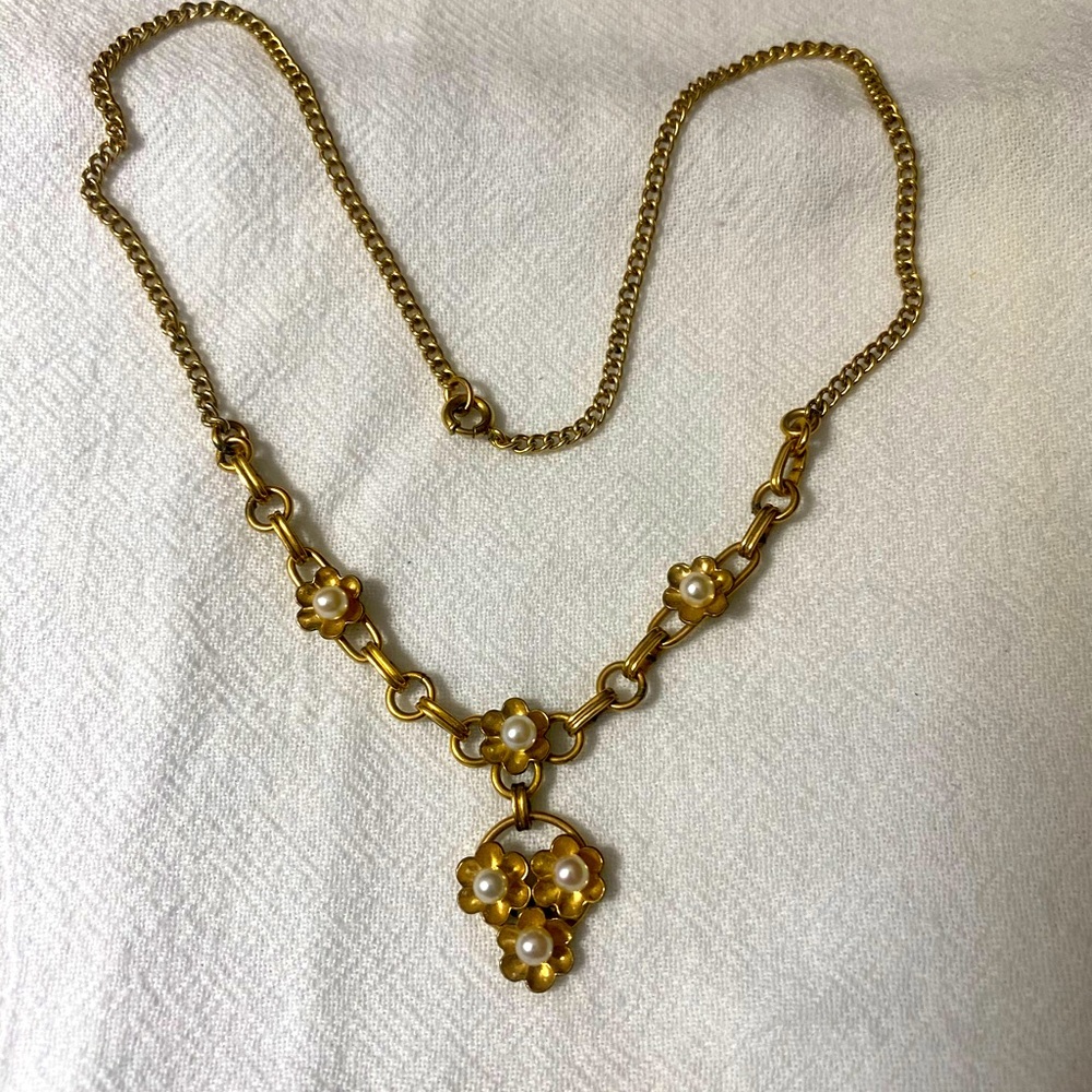 12K Gold filled Pearl Necklace